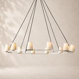 Paurenne Fabric Shade Round Chandelier 60