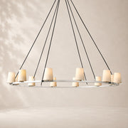 Paurenne Fabric Shade Round Chandelier 60