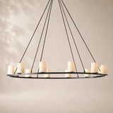 Paurenne Fabric Shade Round Chandelier 60