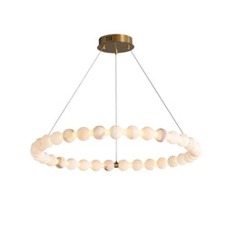 Pearl Alabaster Necklace Round Chandelier