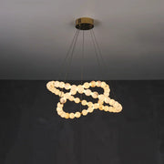 Pearl Alabaster Necklace Round Chandelier