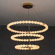 Pearl Alabaster Necklace Round Chandelier