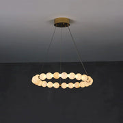 Pearl Alabaster Necklace Round Chandelier
