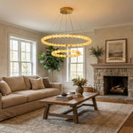 Pearl Alabaster Necklace Round Chandelier