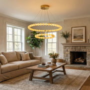 Pearl Alabaster Necklace Round Chandelier