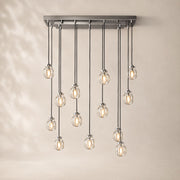 Perlina Glass Rectangular Chandelier 36
