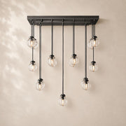 Perlina Glass Rectangular Chandelier 36
