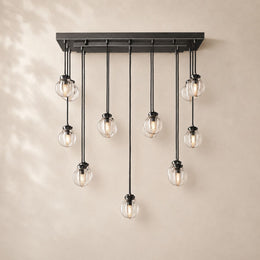 Perlina Glass Rectangular Chandelier 36