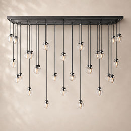 Perlina Glass Rectangular Chandelier 54