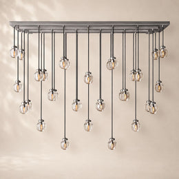 Perlina Glass Rectangular Chandelier 72