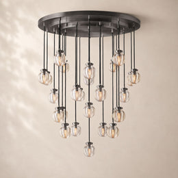Perlina Glass Round Chandelier 38