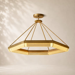 Plavora Crystal Hexagonal Chandelier 48