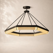 Plavora Crystal Hexagonal Chandelier 48