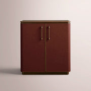 Brevan Bar Cabinet — WALNUT & RED
