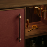 Brevan Bar Cabinet — WALNUT & RED