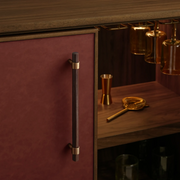 Brevan Bar Cabinet — WALNUT & RED