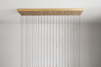 Raindrop Glass Solitaire Linear Chandelier -kimoylights