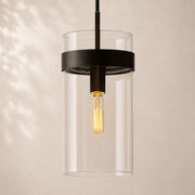 Viremont Modern Clear Glass Cord Pendant Light 5“D