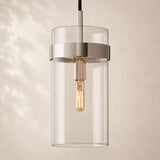 Viremont Modern Clear Glass Cord Pendant Light 5“D