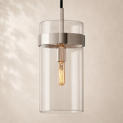Viremont Modern Clear Glass Cord Pendant Light 5“D