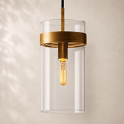 Viremont Modern Clear Glass Cord Pendant Light 5“D