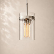Viremont Modern Clear Glass Rod Pendant Light 12”D
