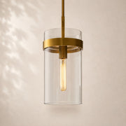 Viremont Modern Clear Glass Rod Pendant Light 8”D