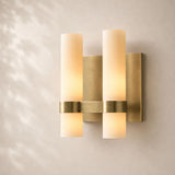 Viremont Double Milk Glass Sconce 12