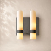Viremont Double Milk Glass Sconce 12