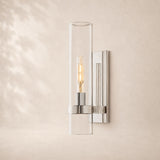 Viremont Modern Clear Glass Outdoor Wall Sconce 18