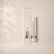 Viremont Modern Clear Glass Outdoor Wall Sconce 18