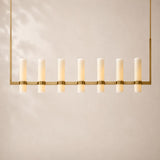 Viremont Modern Linear Milk Glass Chandelier 59