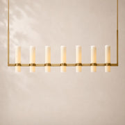 Viremont Modern Linear Milk Glass Chandelier 59