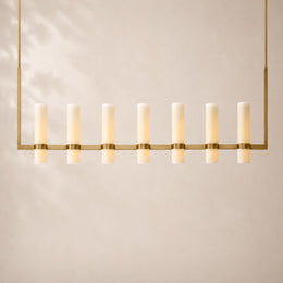 Viremont Modern Linear Milk Glass Chandelier 59