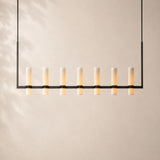 Viremont Modern Linear Milk Glass Chandelier 59