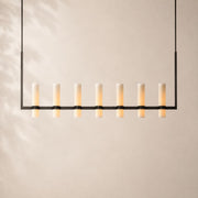 Viremont Modern Linear Milk Glass Chandelier 59