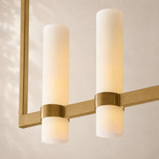 Viremont Modern Linear Milk Glass Chandelier 59