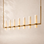 Viremont Modern Linear Milk Glass Chandelier 59