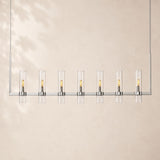 Viremont Modern Linear Clear Glass Chandelier 59