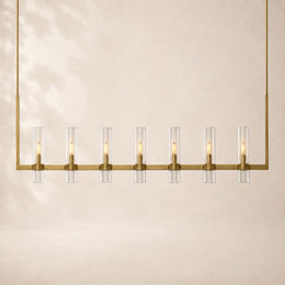 Viremont Modern Linear Clear Glass Chandelier 59
