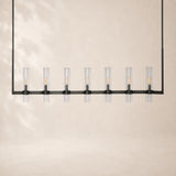 Viremont Modern Linear Clear Glass Chandelier 59