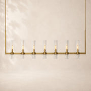 Viremont Modern Linear Clear Glass Chandelier 72