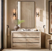 Viremont Modern Clear Glass Linear Double Wall Sconce