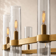 Viremont Modern Round Clear Glass Chandelier 48“D