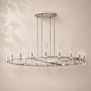 Viremont Modern Round Clear Glass Chandelier 60“D