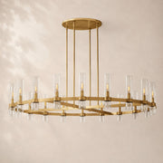 Viremont Modern Round Clear Glass Chandelier 60“D