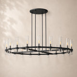 Viremont Modern Round Clear Glass Chandelier 60“D