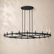 Viremont Modern Round Clear Glass Chandelier 60“D