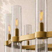 Viremont Modern Round Clear Glass Chandelier 60“D