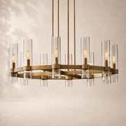 Viremont Modern Round Clear Glass Chandelier 36“D